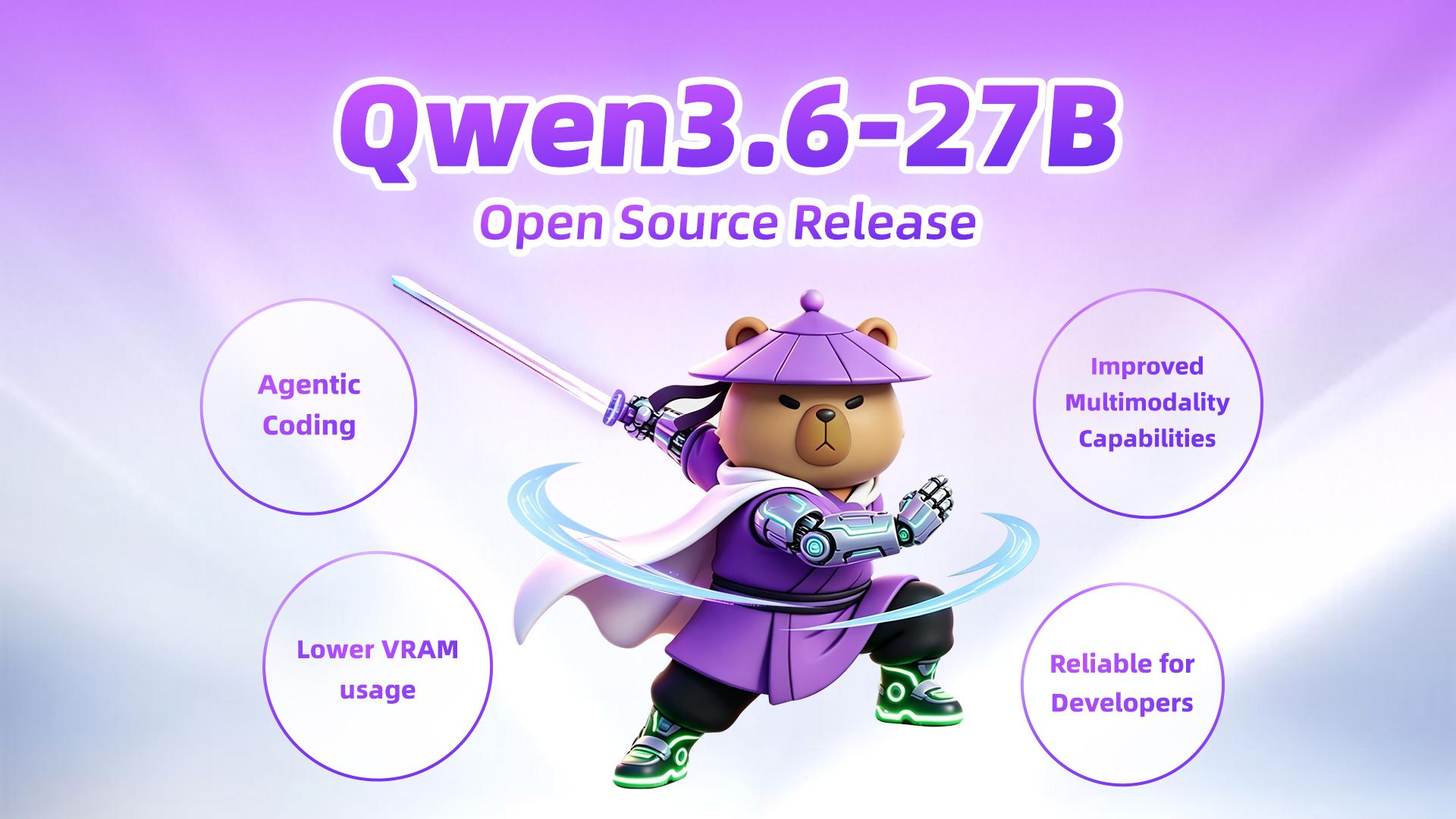 Qwen3.6-27B beats much larger predecessor on most coding benchmarks