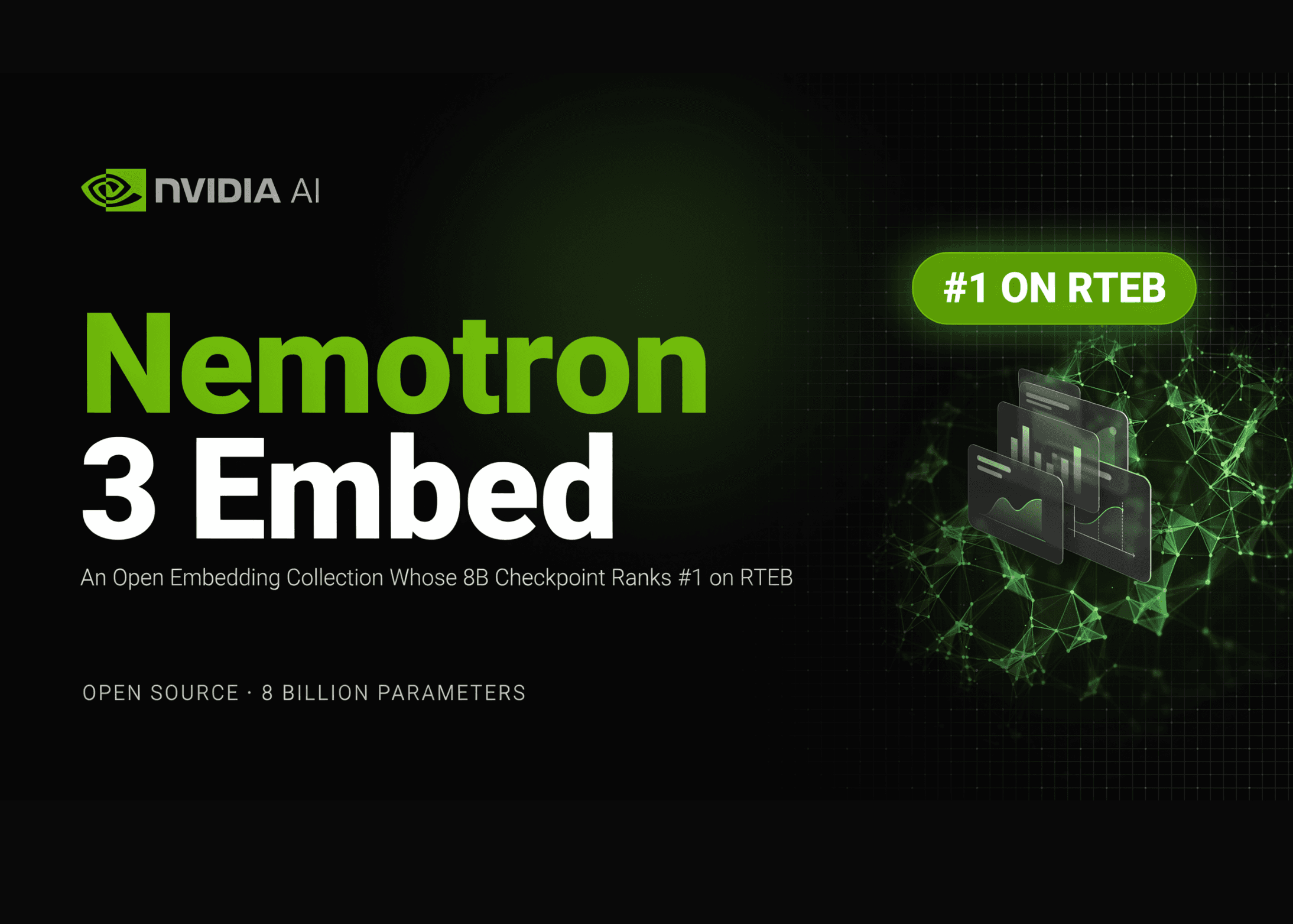 NVIDIA AI Releases Nemotron 3 Embed: An Open Embedding Collection Whose 8B Checkpoint Ranks #1 on RTEB