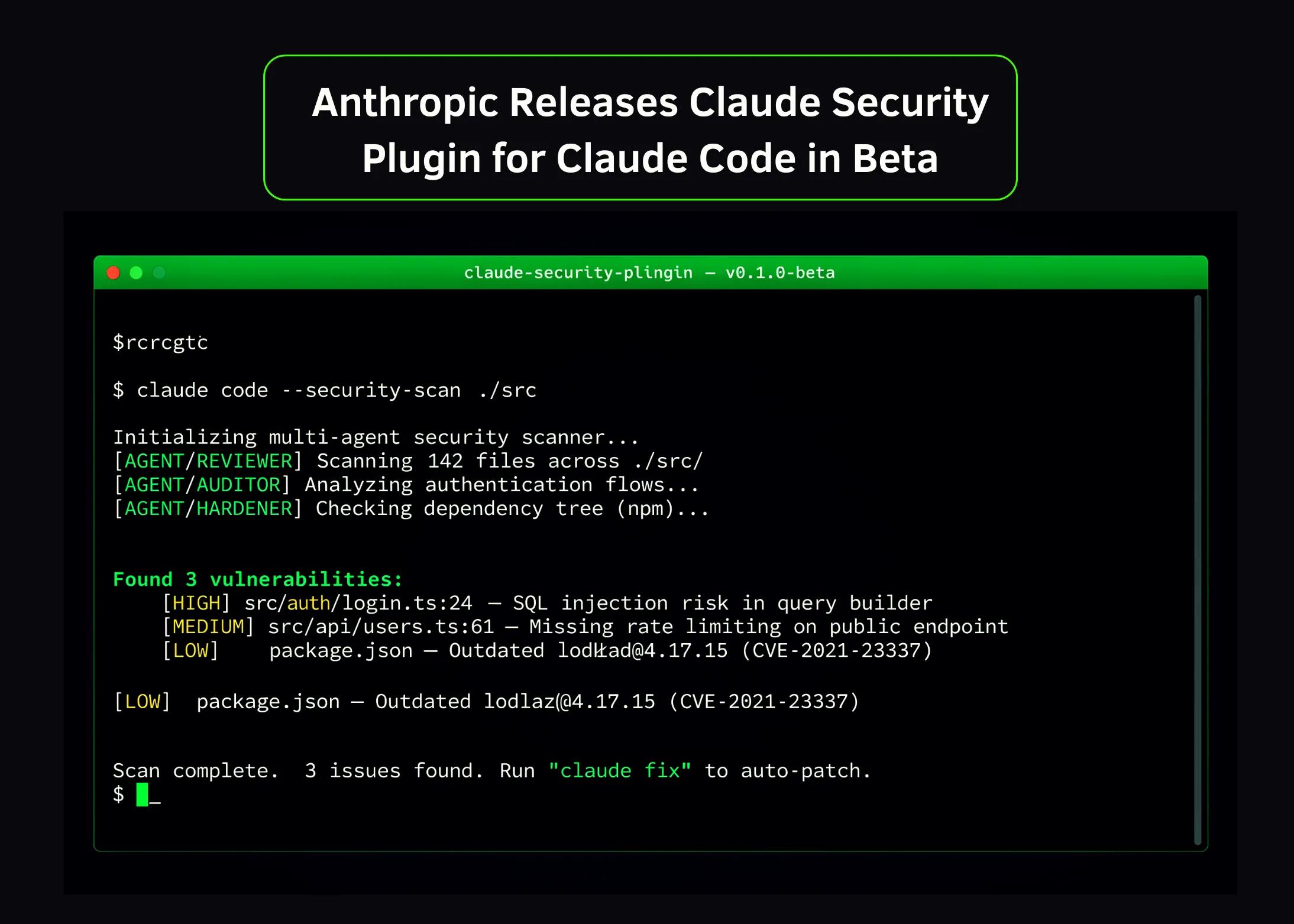 Anthropic Releases Claude Security Plugin for Claude Code in Beta: A Multi-Agent Vulnerability Scanner That Runs in Your Terminal