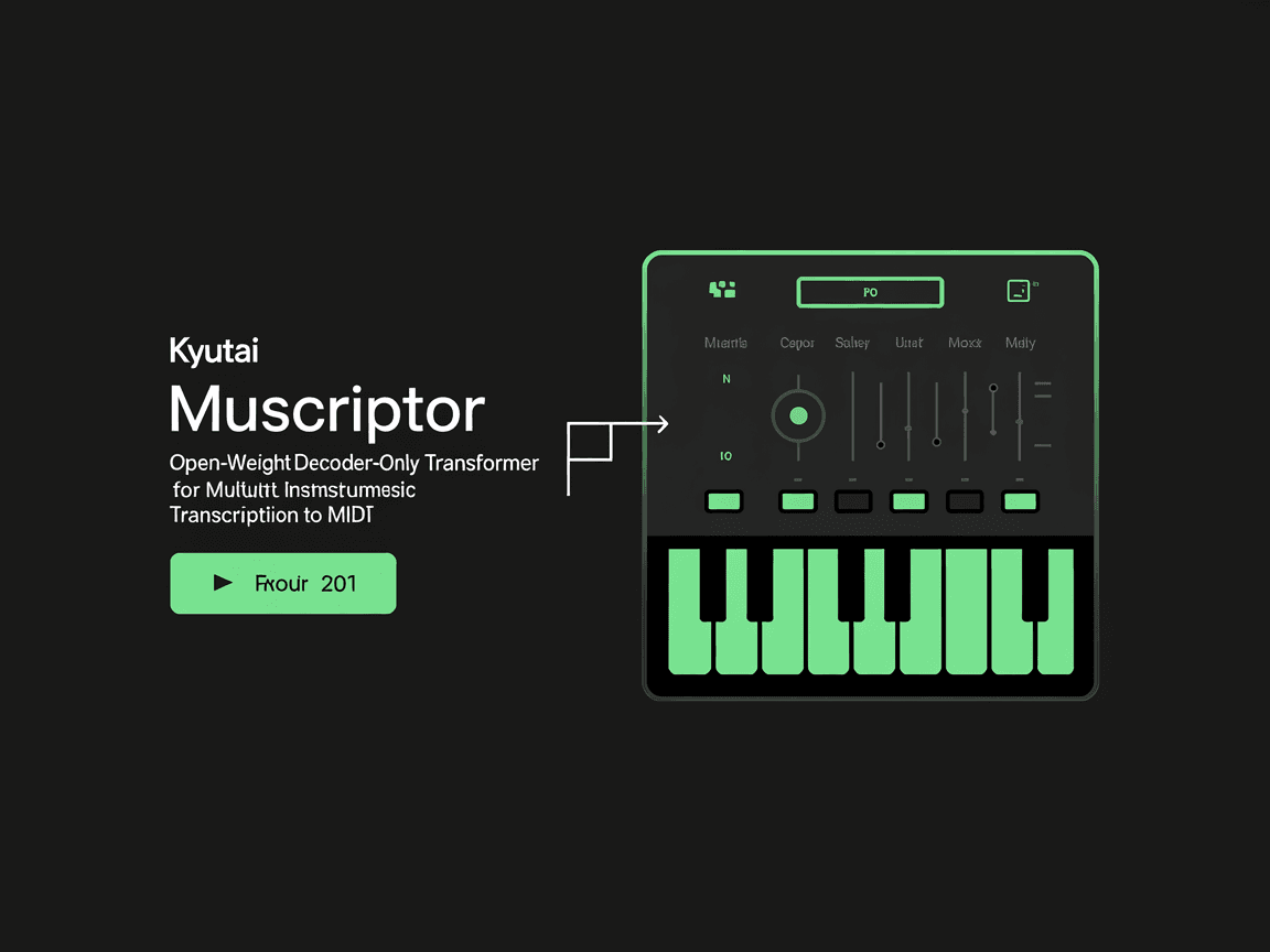 Kyutai Releases MuScriptor: An Open-Weight Decoder-Only Transformer for Multi-Instrument Music Transcription to MIDI